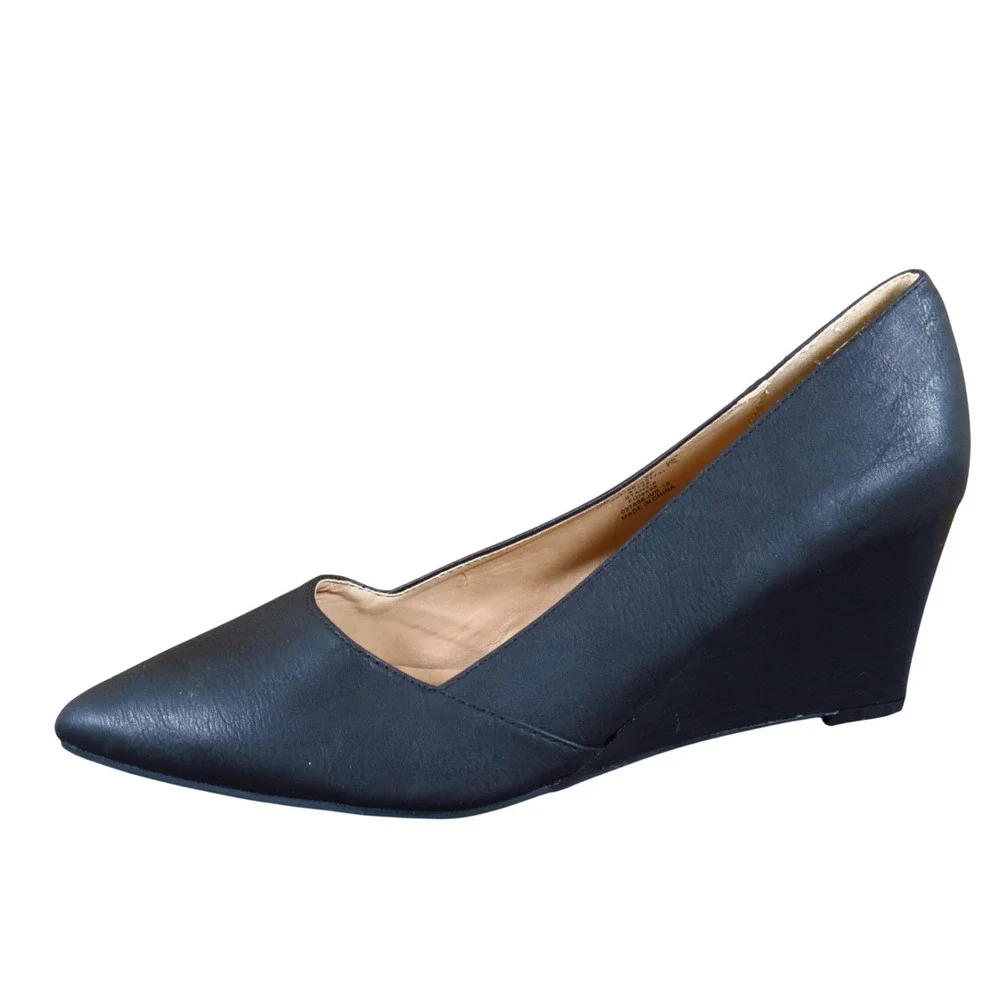 Simply Styled Stanzie Women Wedge Pump Size 10 Dress Office Professional Black